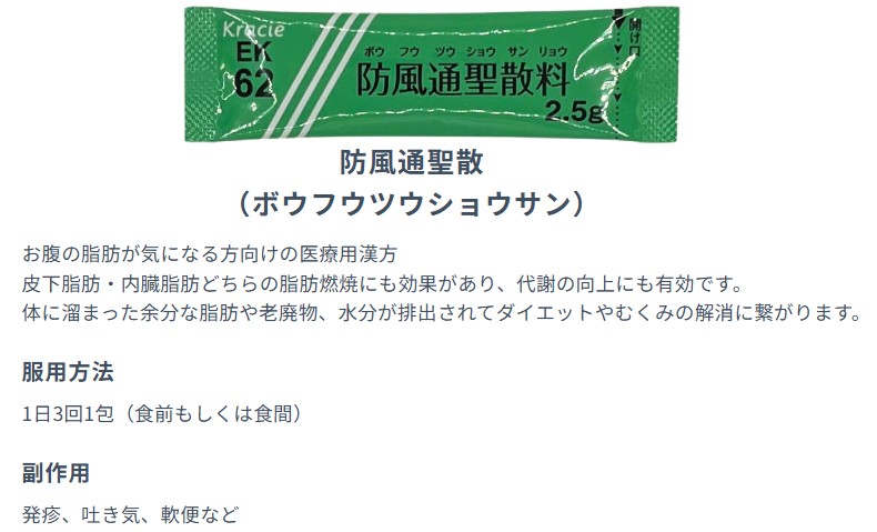 DMMオンラインクリニック・防風通聖散(ボウフウツウショウサン)